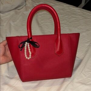 Dagne Dover Red Bag with crossbody strap